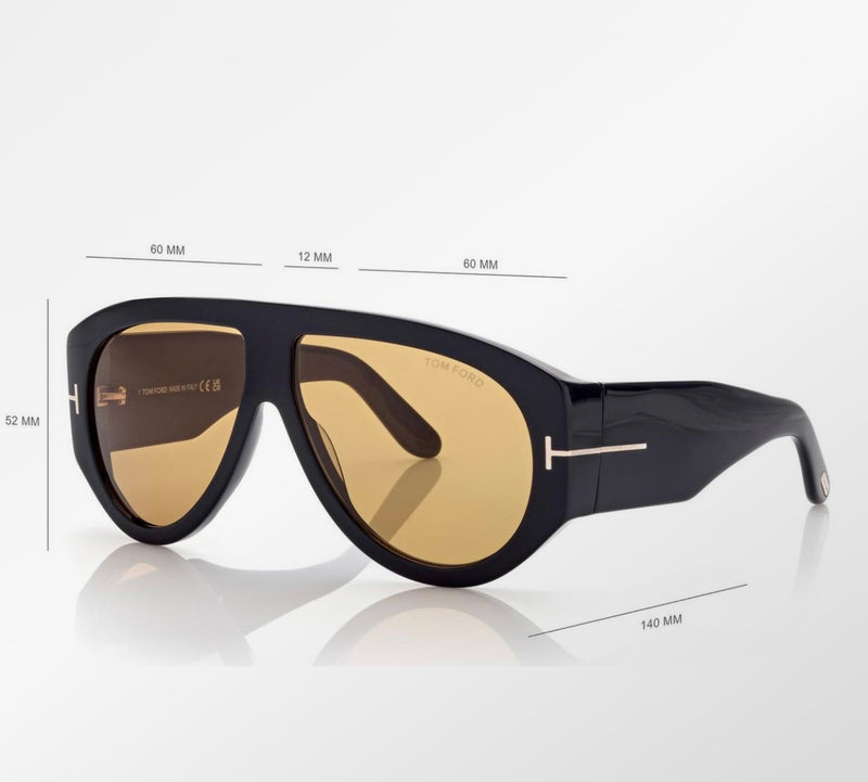 Tom F Sunglasses Shini Black/Brown